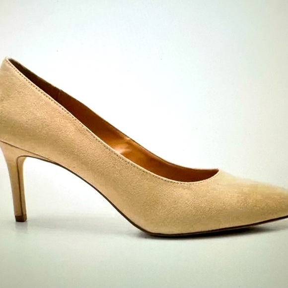 J Crew Factory Micro-Sueded Pumps Heels Size 7 - Picture 1 of 3